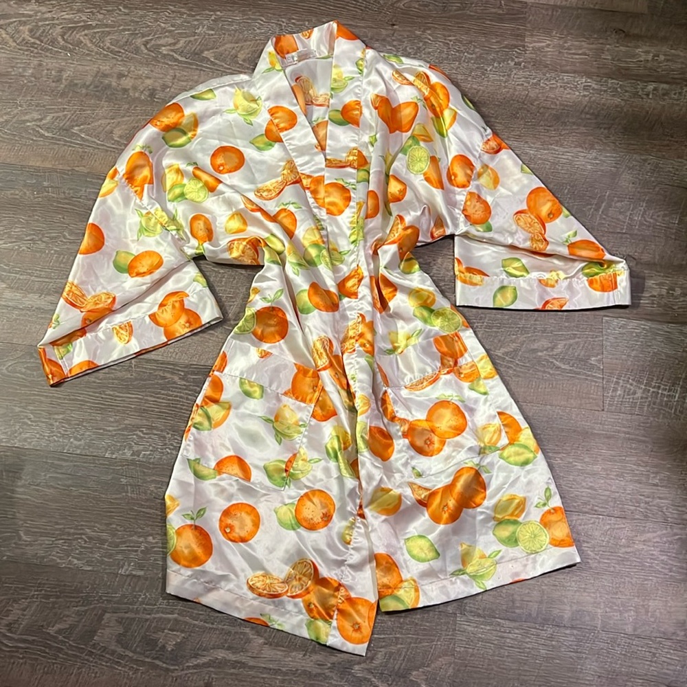 Citrus orange lemon lime fruit kimono